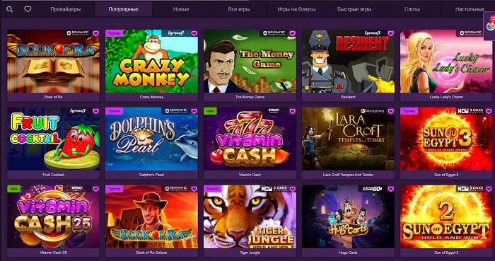 популярные игры Clubnika casino